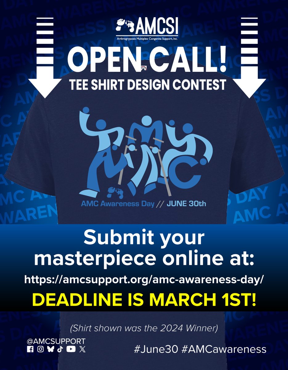 amcsupport's tweet image. 🎨👕 AMC Awareness T-Shirt Contest! 👕🎨

Deadline is March 1st!

📤 Submit:
amcsupport.org/amc-awareness-…

🖌 Human-made designs only.

Member vote → Board picks winner.

Be bold. Be creative. Show AMC Awareness!

#AMCSI #AMCawareness #AMCstrong #AMCartist