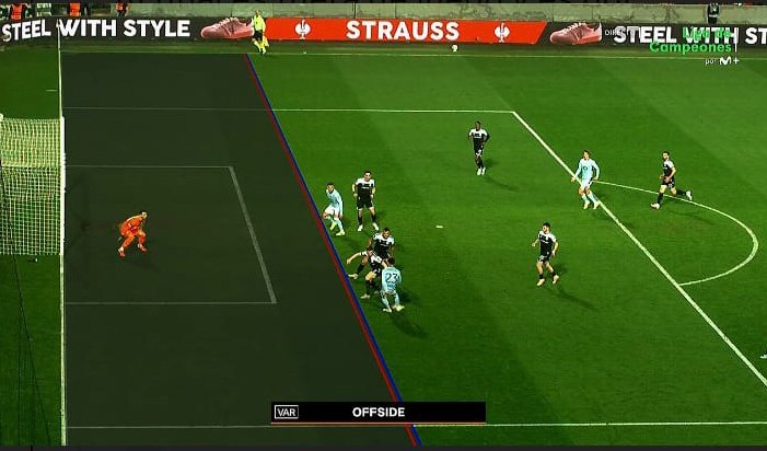 SergCA10's tweet photo. Alguien me puede decir donde hay fuera de juego de Jutglà aquí?
Qué parte del cuerpo se supone que marca la línea roja? Es un cachondeo esto @RCCelta. https://t.co/PGOzIau22e