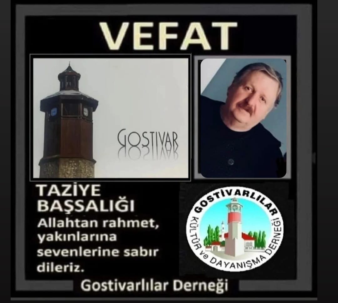 "Günaydın Şentürk Vefat"

Hemşehrimiz, Kadıköy Hasanpaşa Esnaflarından, Sanatçı Cüneyt ve Gülay'ın Babası, Mustafa'nın Kardeşi; (Berber) *"Günaydın Şentürk"* hakkın rahmetine kavuşmuştur...

*Cenazesi 20 Şubat 2026 Cuma namazına müteakip Karacaahmet Camii'nden kaldırılacaktır.*