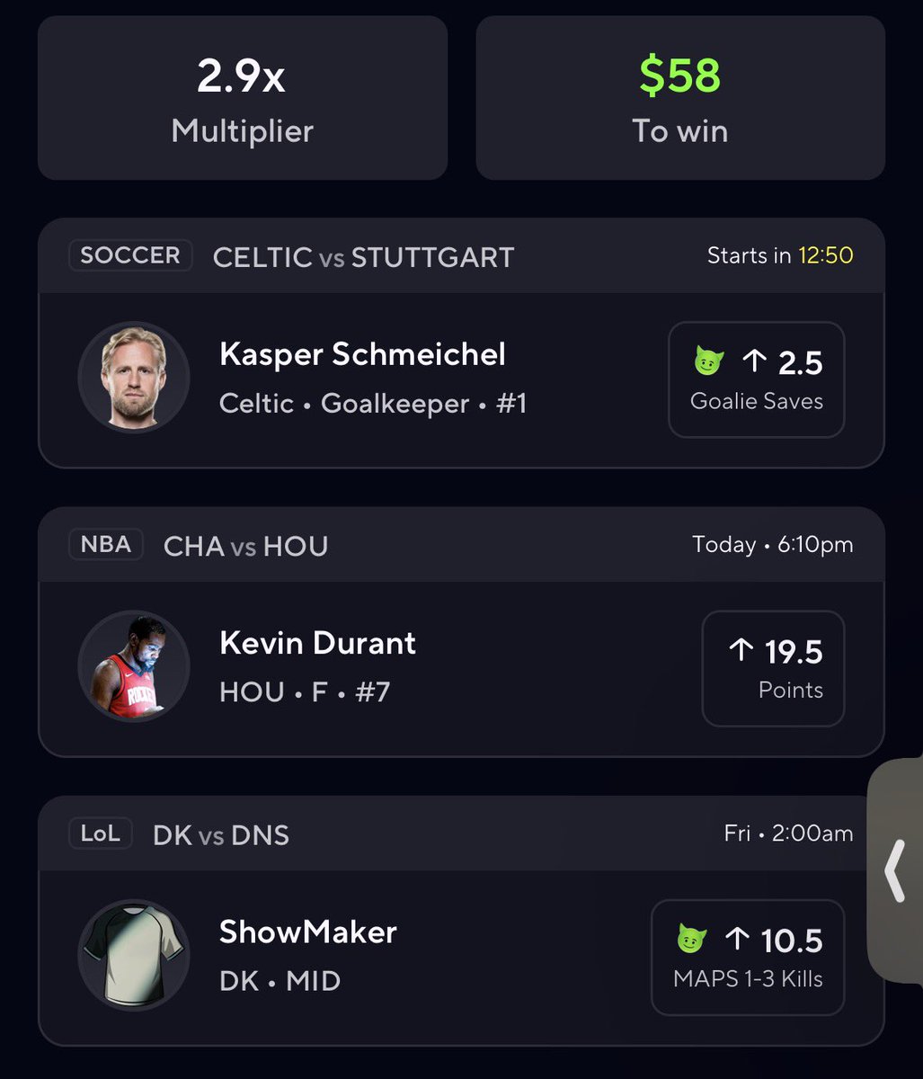 PROP_BETZ's tweet photo. KD DISCOUNT SLIP💰✍️

#Prizepicks #PrizePicksNBA #prizepickslocks #GamblingX https://t.co/8QaxG9Qw8e
