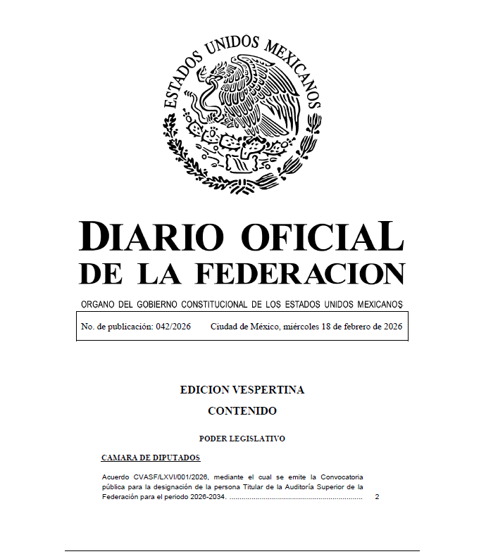 Se abre la Convocatoria Pública para la designación de la persona Titular de la Auditoría Superior de la Federación para el periodo 2026-2034. 🏛️📑

Invitamos a postularse a las personas interesadas.

Consulta los términos en:

🔗 dof.gob.mx/nota_detalle.p…

#AuditoríaSuperior