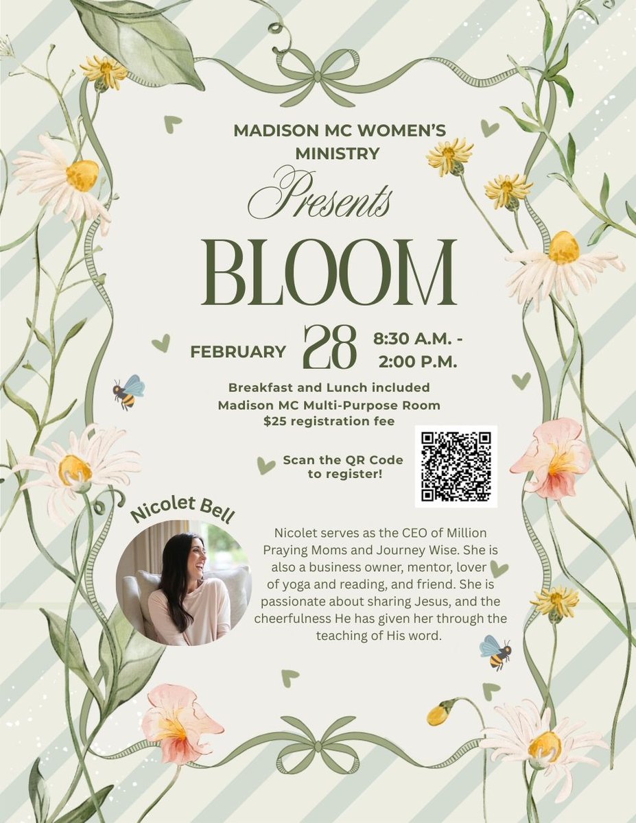 Madisonmcms's tweet photo. Last call, ladies! 💛 Tomorrow is your final chance to sign up for this wonderful event — don’t miss out! https://t.co/YJvTqkrike