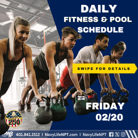 NavyLifeNPT's tweet image. ✨ FRIDAY AT JHC – KICK OFF YOUR WEEKEND FEELING GREAT! ✨Start your weekend strong, stretched, and smiling 💙💦Move your body today - your weekend self will thank you! 😄 #FridayFitness #WeekendWorkout #PoolFun #NAVSTANPTMWR #NavyLifeNPT