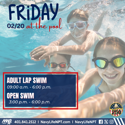 NavyLifeNPT's tweet image. ✨ FRIDAY AT JHC – KICK OFF YOUR WEEKEND FEELING GREAT! ✨Start your weekend strong, stretched, and smiling 💙💦Move your body today - your weekend self will thank you! 😄 #FridayFitness #WeekendWorkout #PoolFun #NAVSTANPTMWR #NavyLifeNPT