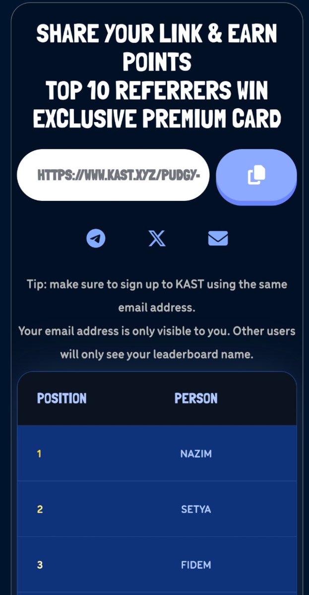 GM ☀️ 

Almost 500 people have already signed up for the Pengu x Kast Visa Card
That’s huge.

Appreciate every single one of you who joined early 👏

Even in a bear market, people are still building, still moving, still forming a real Solid community here. That doesn’t go