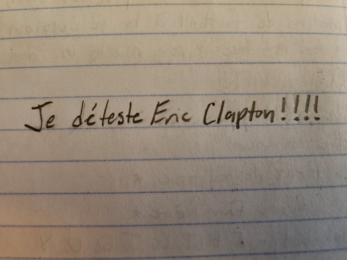 ltsreallove's tweet photo. stressed about my french exam on tuesday so im in my notes blaming eric clapton https://t.co/f7U2DkRmYe