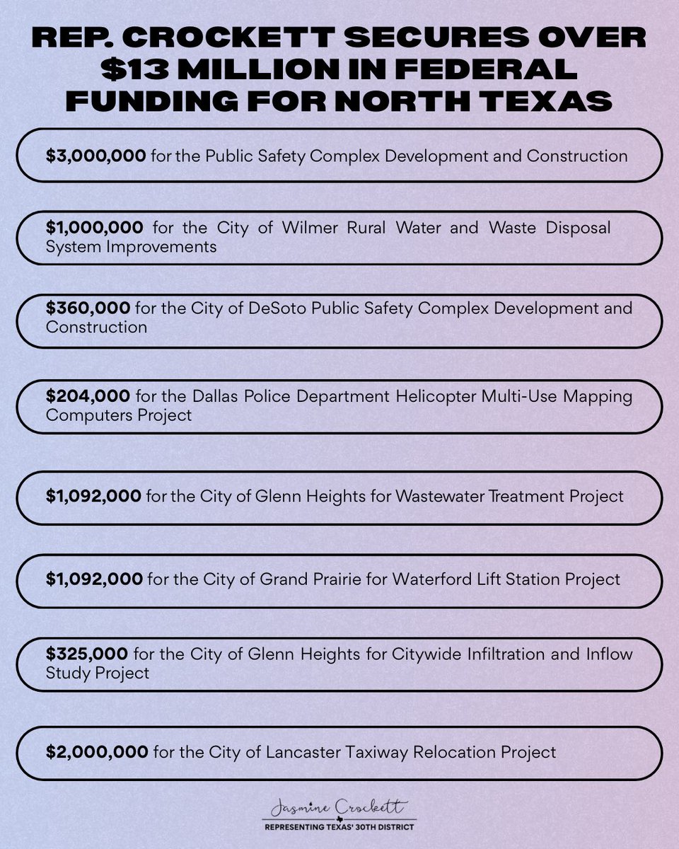 Congresswoman Jasmine Crockett tweet media