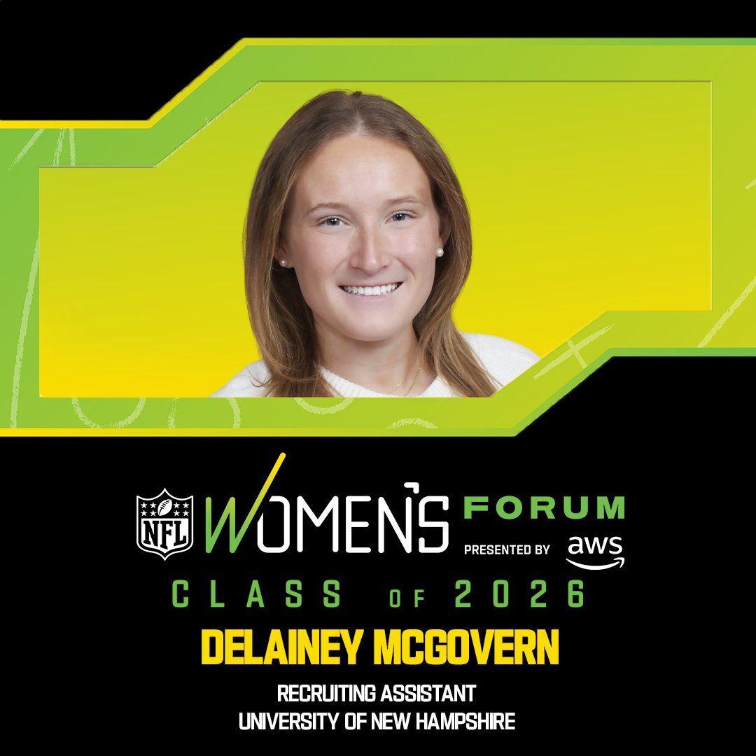 UNH_Football's tweet photo. Congrats Delainey! 👊Proud to have you on our team!!

Delainey is 1 of 40 women in college football invited to attend the 2026 @NFL Women's Forum, which paves the way for the next generation.

Read more ➡️ https://t.co/ydljmhwRKM

#BuiltEachDay #CAT2CLU6 https://t.co/b01cAKQ0zF