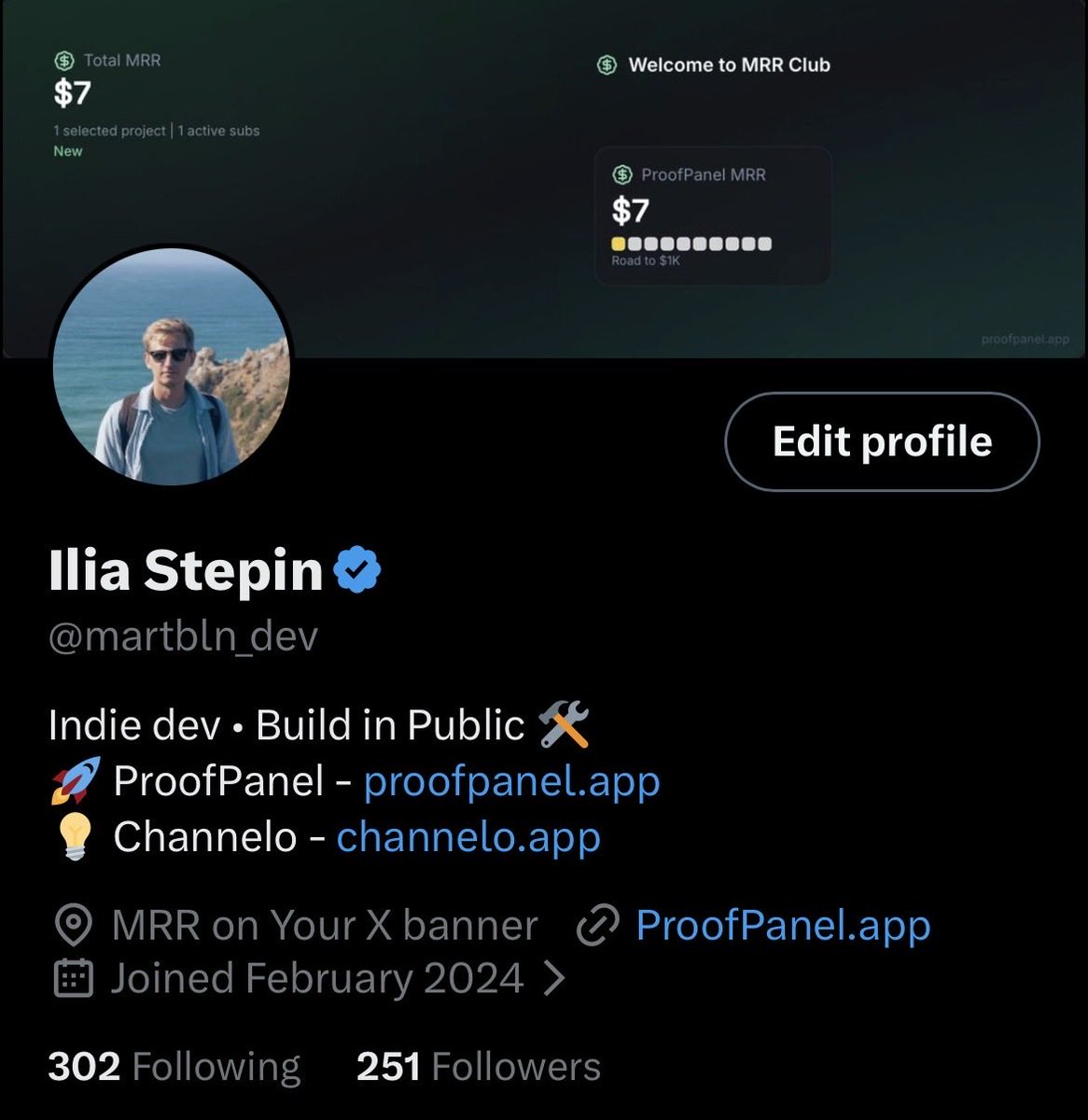 martbln_dev's tweet photo. $7 🎉

First paying customer on ProofPanel

Someone from community subscribed

Updated my banner. This feeling doesn't get old ✨

Welcome to MRR Club https://t.co/BtT9qByr9H