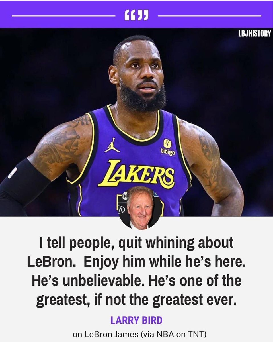 Larry Bird on LeBron James.