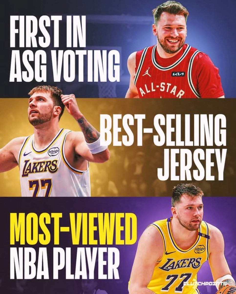 Luka not even top 5 is just disgraceful 

The media want so badly to not have a white European be the face of the league 

It’s too bad it’s already done

Luka Doncic is the most box office NBA star

Luka Doncic is the face of the NBA

Nothing will change that
