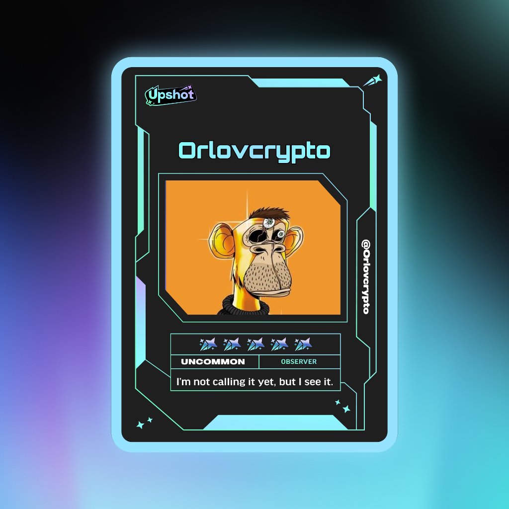 Orlovcrypto's tweet photo. Just ripped my Predictor Card!

Ready to claim instant cash prizes, free packs and more.

Welcome to Prediction Play on @upshot_cards

Your turn
https://t.co/iCWltYC2kE https://t.co/OKnrQadFj9