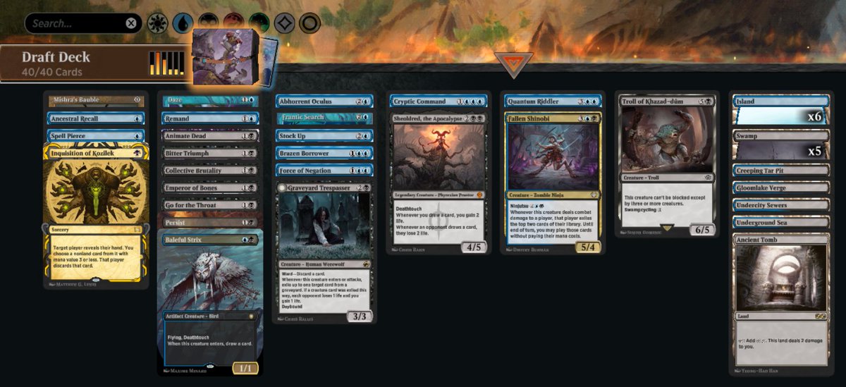 TristnTristn2's tweet photo. Another trophy π No. 4.
First Pick Entomb. I ended up cutting.
No Power. No problem.
#ArenaCube #MTGA #PoweredCube #VintageCube #MagicTheGathering @fireshoes I'm on fire. https://t.co/WB23KYb8Ui