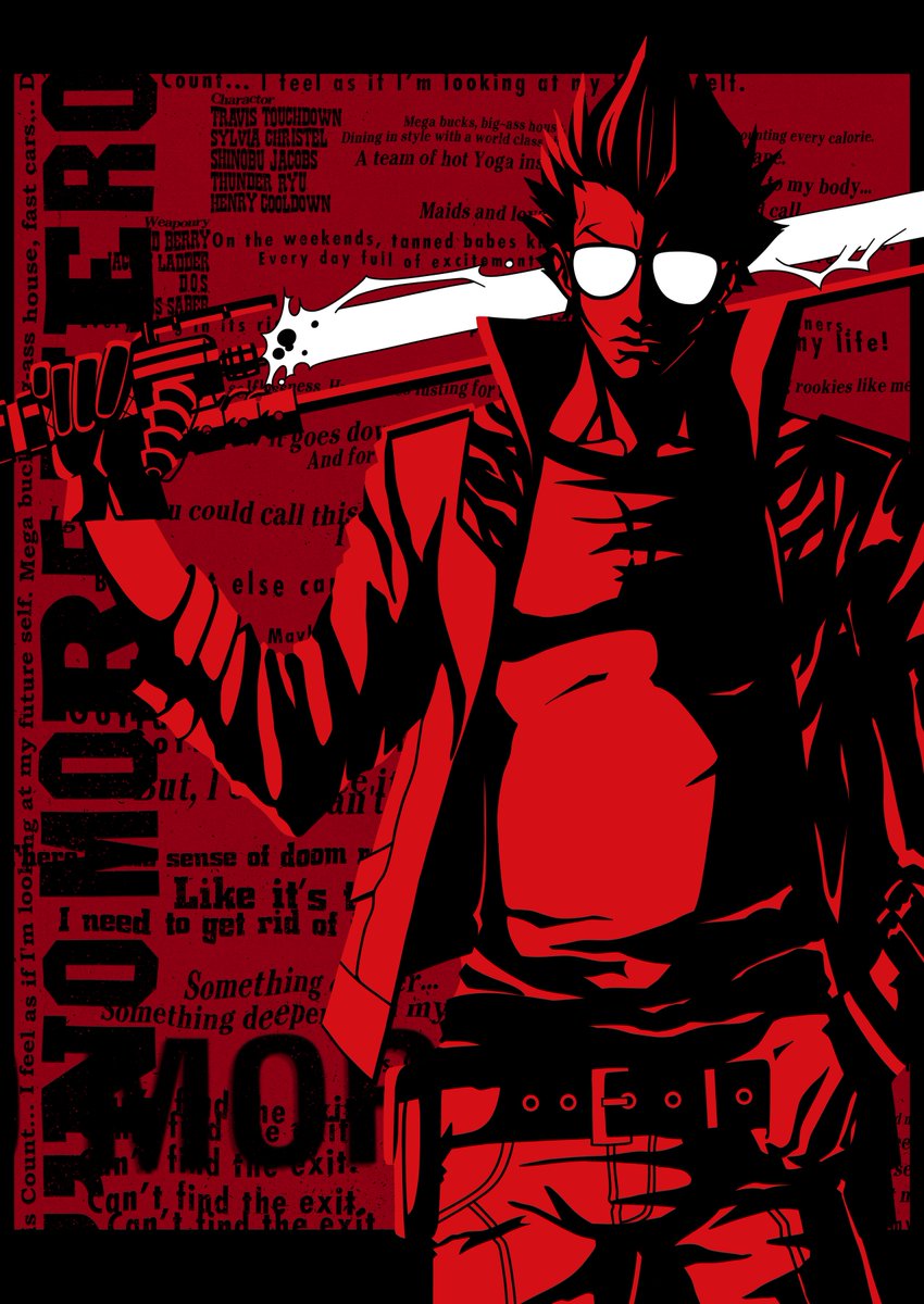 here's my full zine piece! the opening for cowboy bebop is simply on another level and i'm SO happy i was able to do something like that for this project! <3

<a href="/NMHZINE/">KILL OR BE KILLED ZINE</a> #NoMoreHeroes