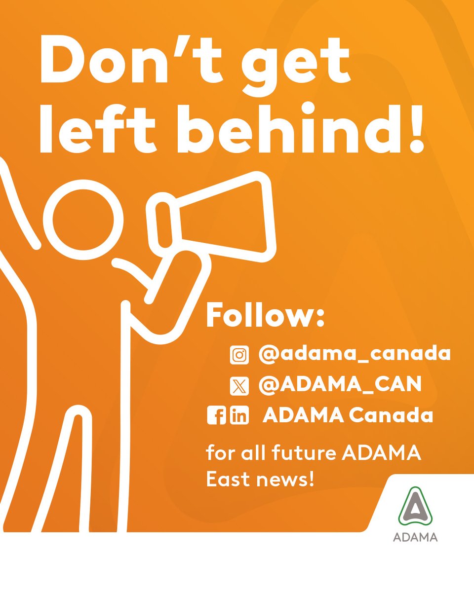 AdamaEast's tweet photo. Don’t get left behind… To streamline your experience and bring you even better content, this account is consolidating with @ADAMA_CAN. Continue to learn how we’re helping shape the market by delivering value-driven, innovative solutions by following us there now. https://t.co/UlpmjhoDcp