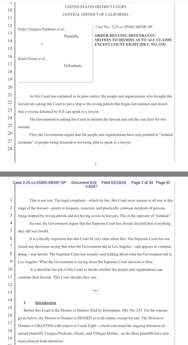 NormEisen's tweet image. BREAKING: huge win in the landmark case vs ICE in LA

Government's motion to dismiss denied! 

We @DDFund_ are honored to represent my hometown the City of LA as intervenors together with other amazing counsel for them &amp;amp; for other parties. It takes a village!