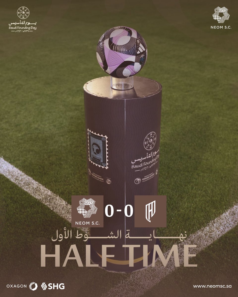 نهاية الشوط الأول بالتعادل السلبي

#الدوري_الممتاز_للسيدات | #نادي_نيوم_الرياضي | #جولة_يوم_التأسيس