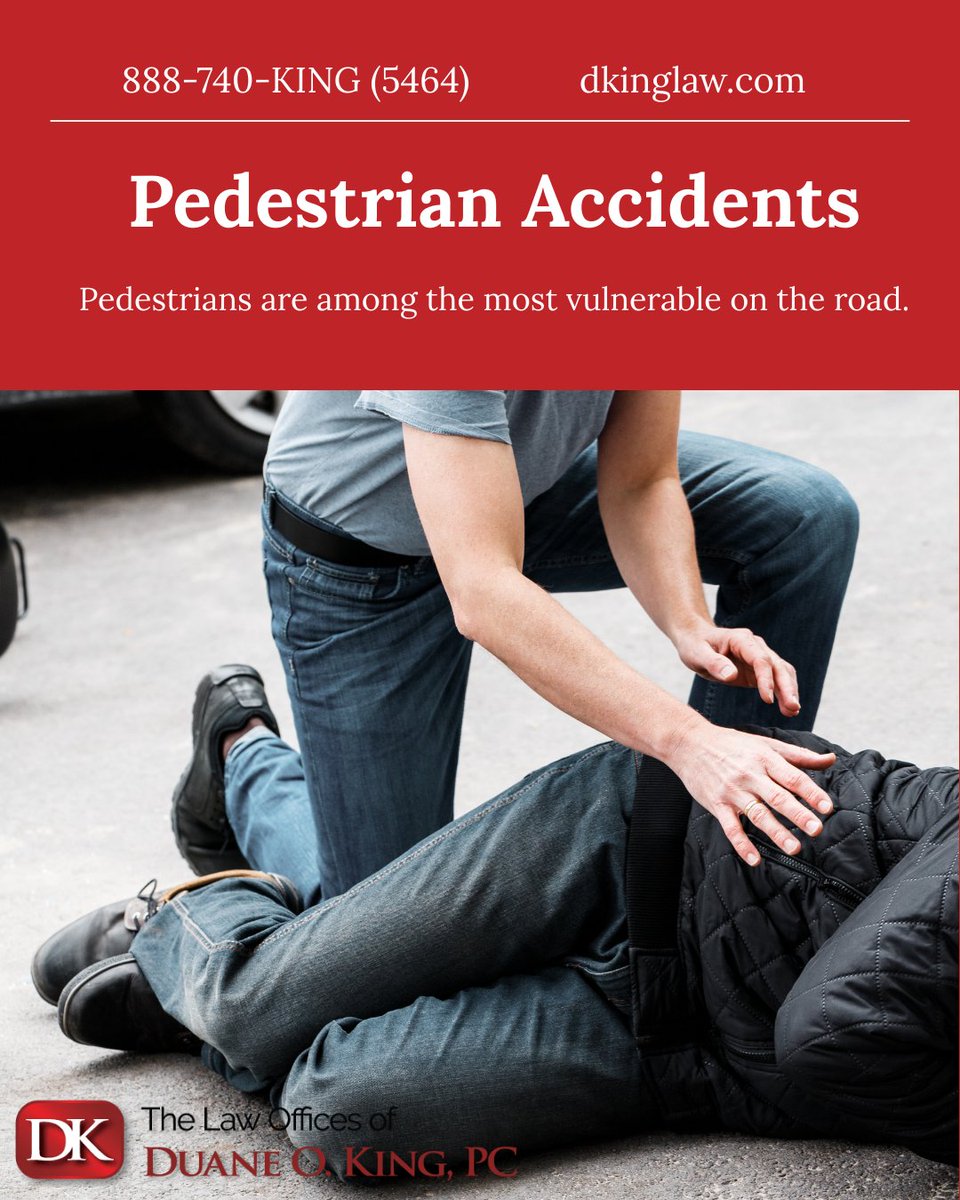 DKingLaw's tweet photo. Pedestrian accidents can have life-changing consequences. At Duane King Law Firm, we are committed to protecting your rights and guiding you through every step of the legal process.

#AccidentLawyer https://t.co/IHdvNcyz1A