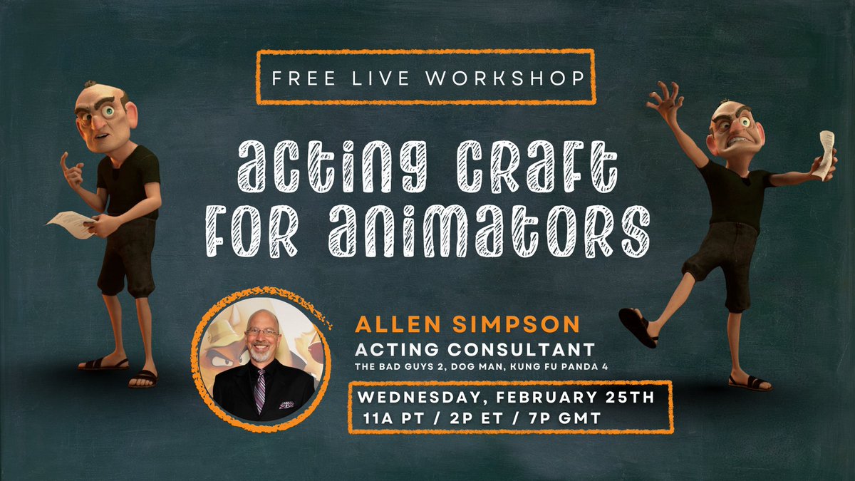 AnimationMentor's tweet photo. Want your characters to think, feel, and connect? Acting expert Allen Simpson shows animators how to bring honesty and depth to every performance.
Register for our free workshop here: https://t.co/549KfTrk9Z
#characteranimator #animationschool #learnanimation https://t.co/O5fS6o4hEH