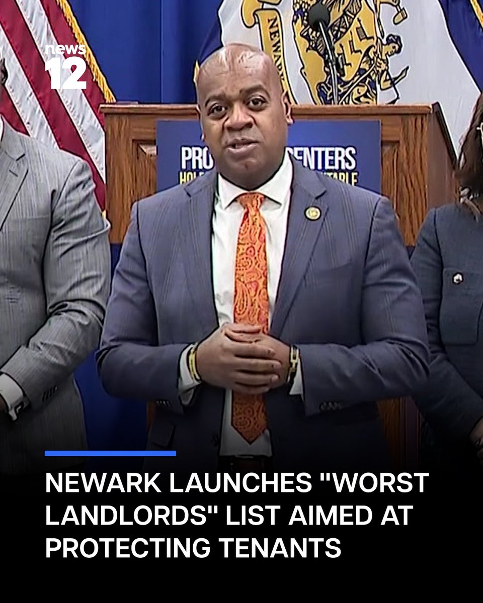 News12NJ's tweet image. TENANT PROTECTION: Newark Mayor Ras Baraka is taking action against non‑compliant landlords in the city.

#News12 #NewJersey #Newark #MayorBaraka #Tenants #Landlords #News #LocalNews

bit.ly/40kX4m6