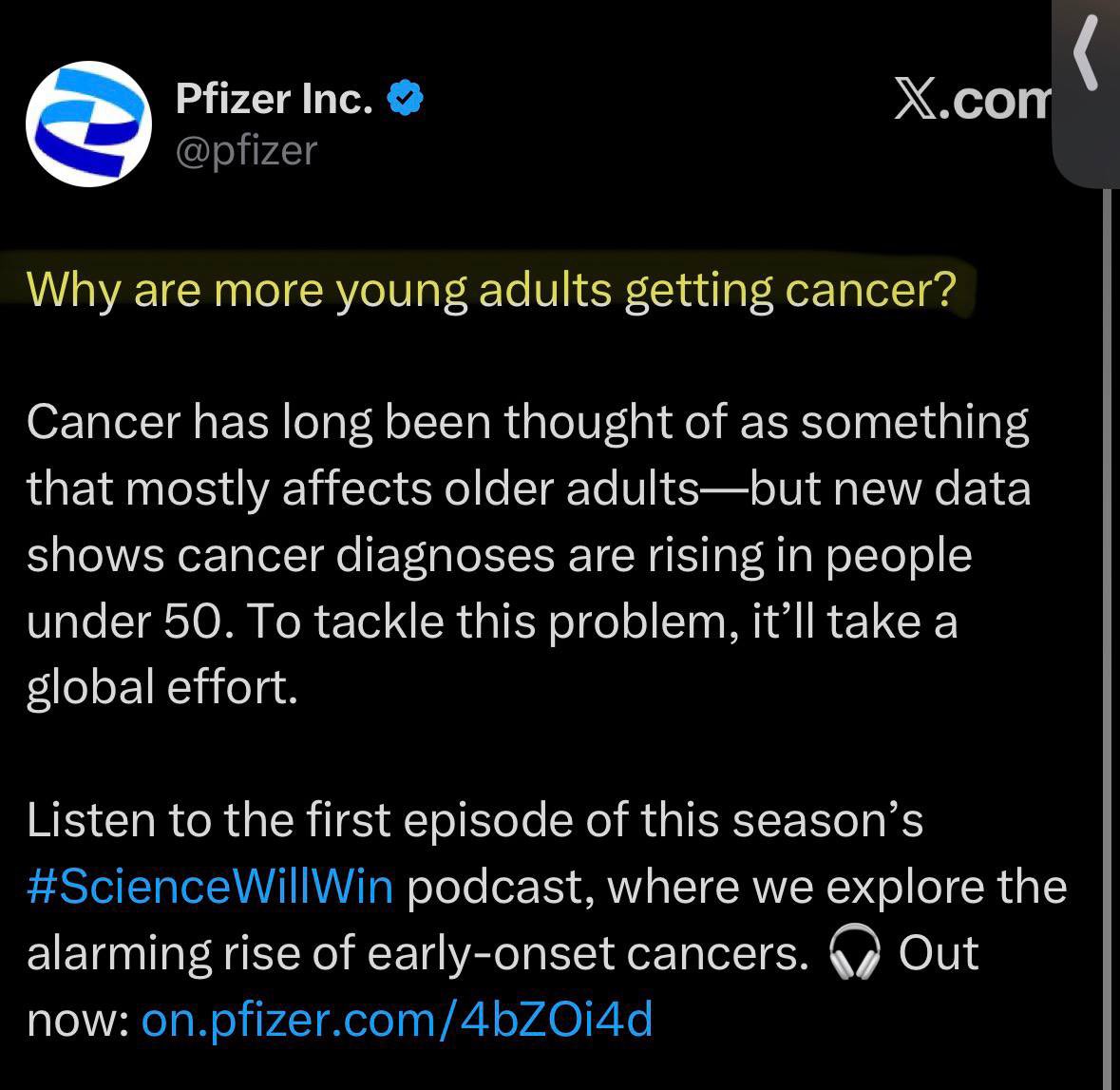 Pfizer really had the balls to post this…

And turned comments off…
