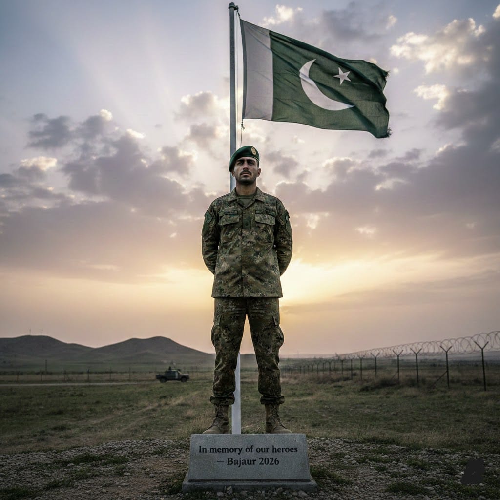 Kinza66523's tweet photo. Bravery, sacrifice, and honor this is the heart of Pakistan Army. We remember the heroes of Bajaur and every soldier protecting our homeland. 🇵🇰
#PakistanZindabad #ArmyFirst #pakistaniviral 
@OfficialDGISPR https://t.co/Q3Tp612gRr