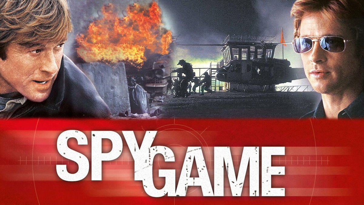 GRCinemaTicket's tweet photo. Spy Game (2001) is a crisply photographed and relentlessly entertaining film. Flashy and with plenty of high-voltage craftsmanship from Tony Scott, this one can comfortably take its place among the classics of the genre!!! https://t.co/F6Jvz6a5Xi