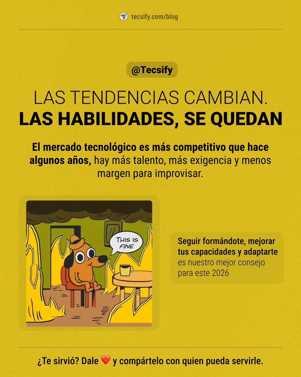 tecsify's tweet photo. El mercado tecnológico es más competitivo que hace algunos años, hay más talento, más exigencia y menos margen para improvisar. https://t.co/3dbz66UOUG