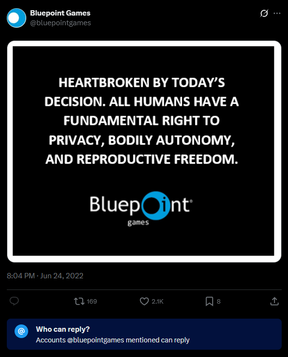 fiveidlepeons's tweet photo. @Grummz Bluepoint has been aborted. I support Sony's right to reproductive freedom. https://t.co/GUNh0K4aEg