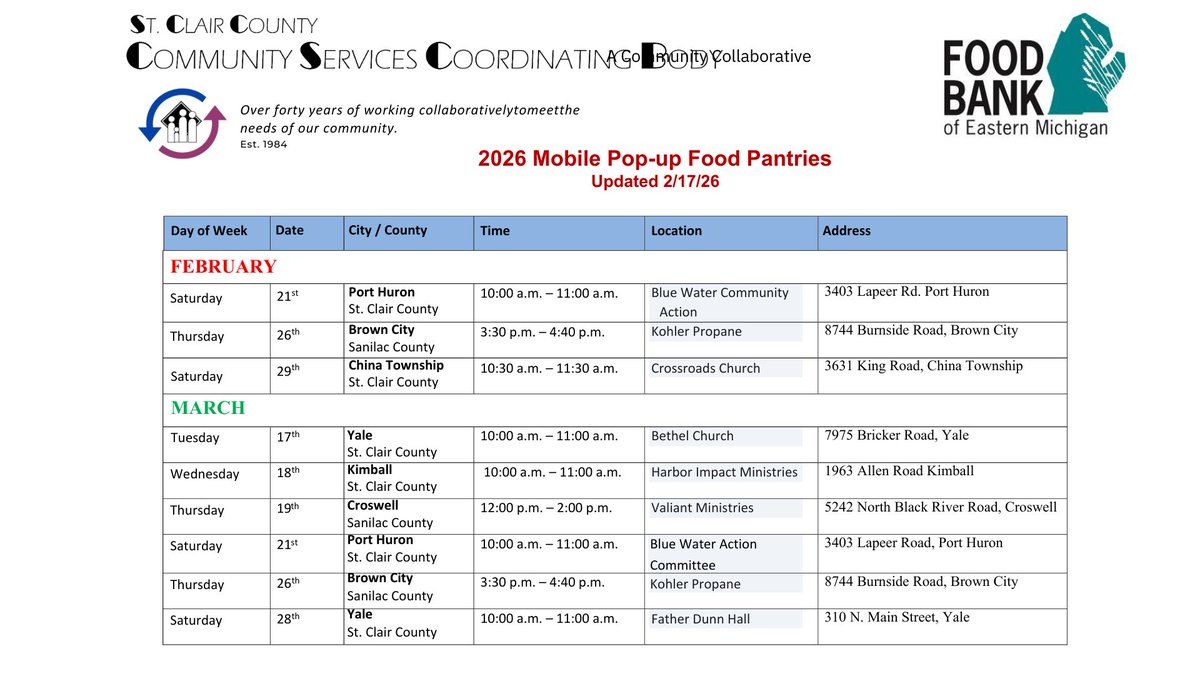 St. Clair County Health Department MI (SCCHD) tweet media