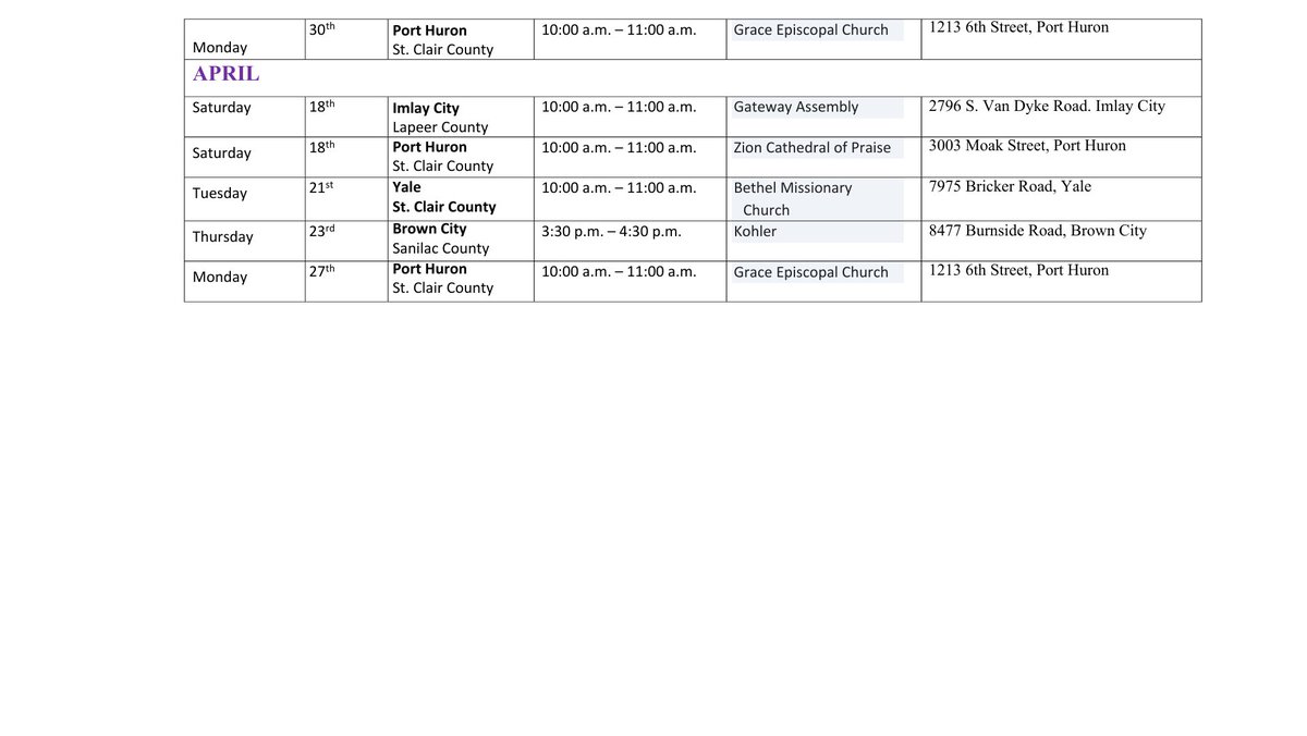 St. Clair County Health Department MI (SCCHD) tweet media