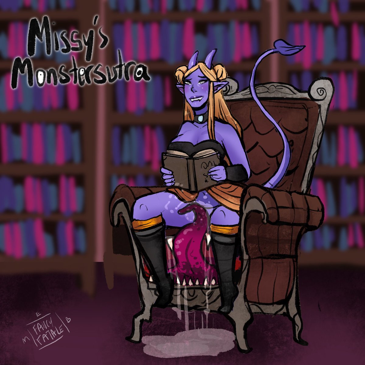Some mimics are just an opportunity waiting to happen. Missy LOVES studying 

#missysmonstersutra #nsfw #tiefling #nsfwart #lewdart #adultart #smutt