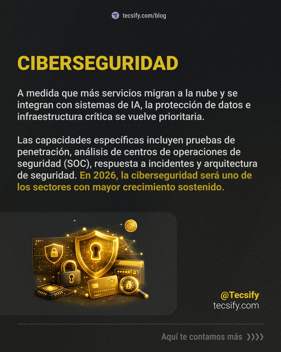 tecsify's tweet photo. A medida que más servicios migran a la nube y se integran con sistemas de IA, la protección de datos e infraestructura crítica se vuelve prioritaria. https://t.co/U1UyEpjMGx