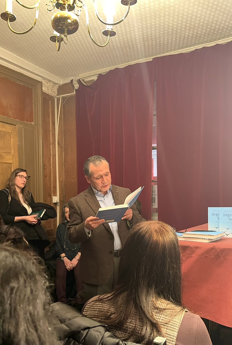 AzizIsaElkun's tweet photo. A moving night at Exiled Lit Cafe for the launch of "Imprisoned Souls," edited by AzizI sa Elkun. We read to honor the voices of imprisoned #Uyghur poets, keeping their spirits alive through their words. Thank you Exiled Writers Ink for hosting.
https://t.co/5B1E6TVbqS

#China https://t.co/1xFtDeJjz0