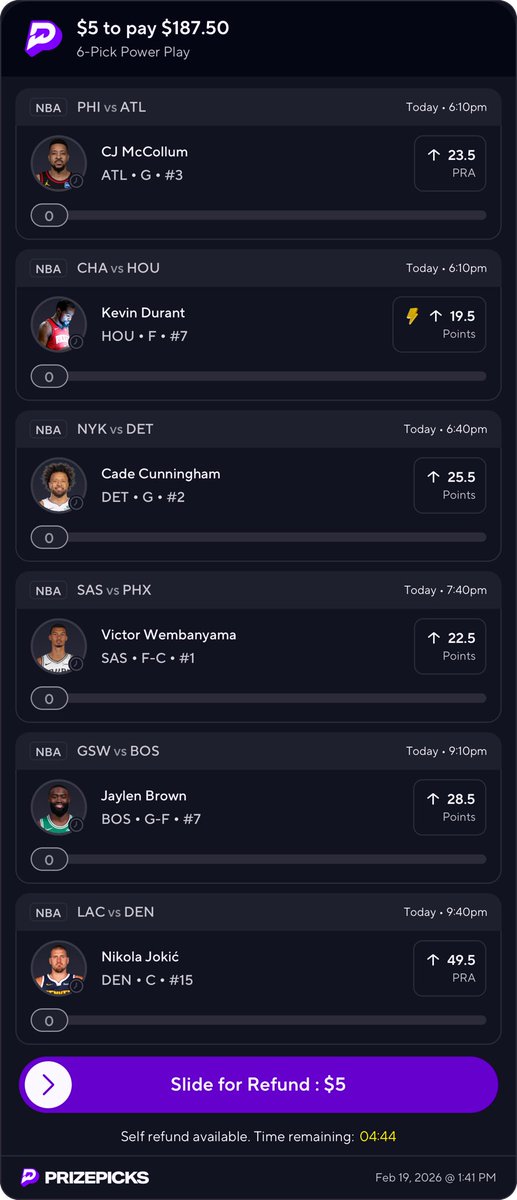 _CRSanchez's tweet photo. NBA is back baby!!! 

#nbaprizepicks #PrizePicksNBA #Gambling𝕏 #PrizePicks https://t.co/uIzUKCxn8u