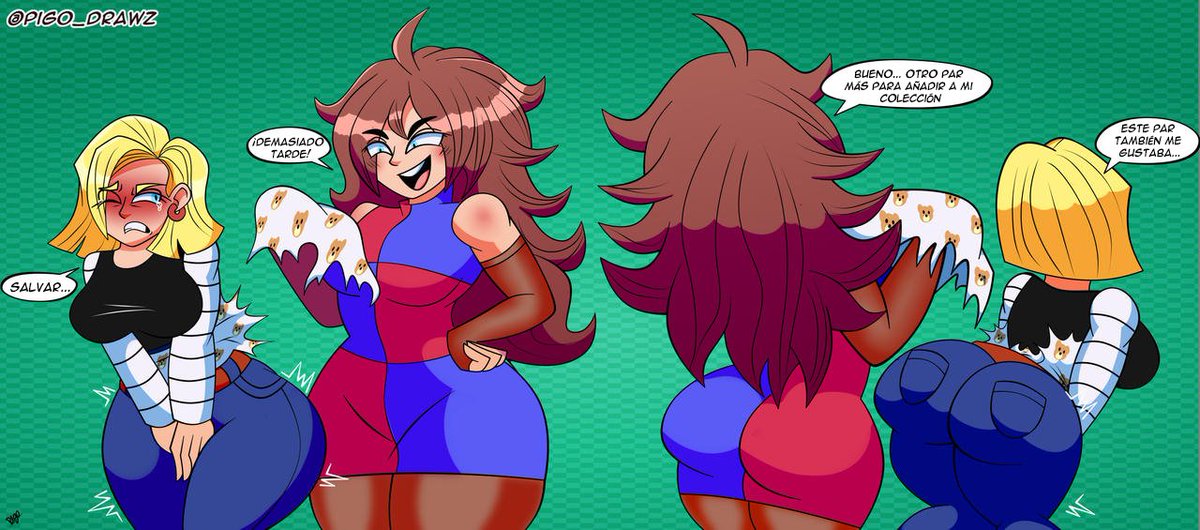 [(Comm) Android 18 payoff! (Wedgie Comic) - 2]
#wedgie #calzónchino #humiliation #nsfw