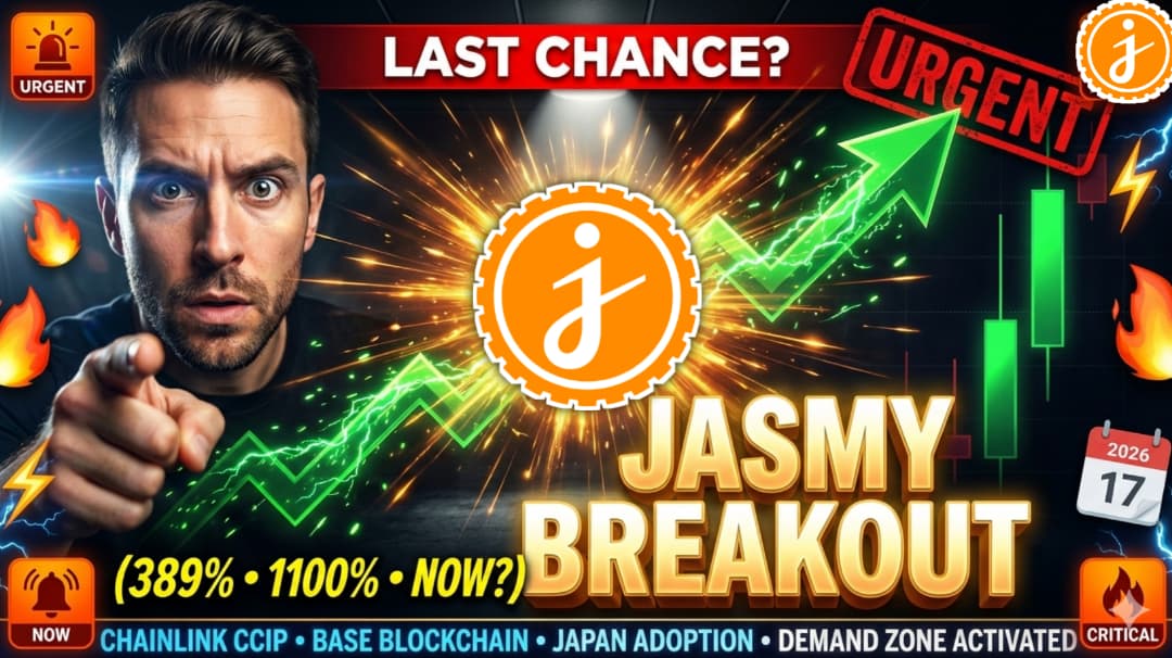 🚨 JASMY hit this exact zone in 2022 → +389%
Then again in 2023 → +1,100%

Now it's back at the same zone in 2026 and a bullish weekly candle is printing RIGHT NOW.

Full breakdown on my channel 
youtu.be/eQTnIKmqpjg

#JASMY #JasmyCoin #Crypto #Altcoins