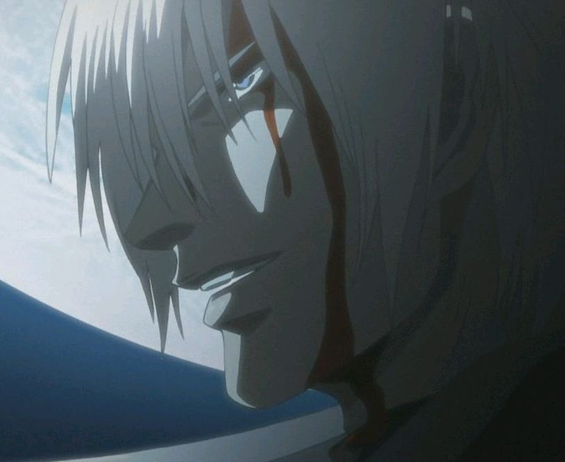 blood looking lik tears….