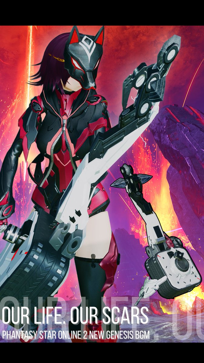 メカチックな三味線を作ってみました！🪕
「アクセサリーで三味線を作ってみたら火傷したぜ」
#PSO2NGS_SS #キャストはいいぞ