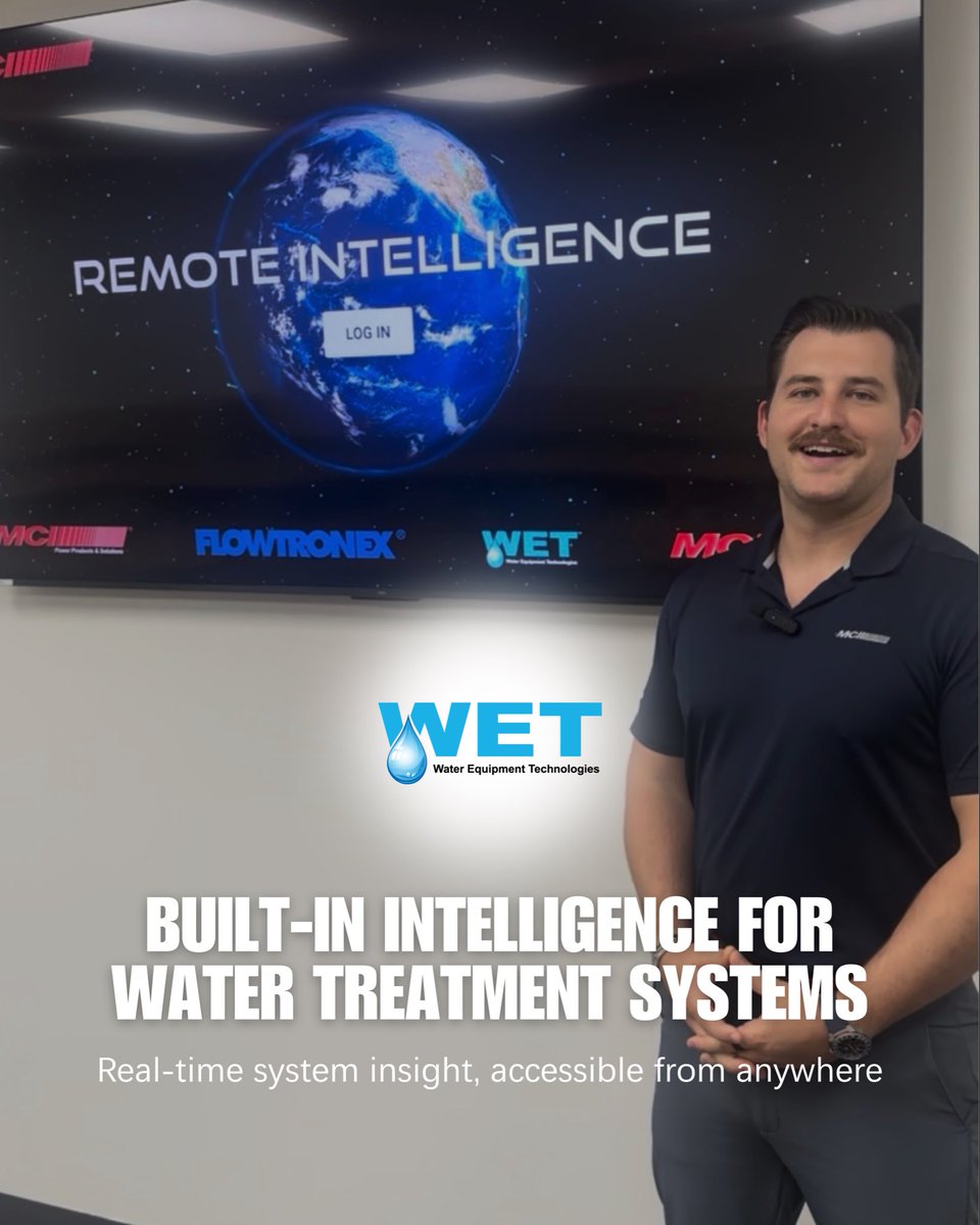 At MCI WET, remote intelligence is built directly into our water treatment systems to monitor performance in real time. 
By integrating AI into system monitoring, we’re able to track small changes in pressure, flow, and water quality over time from anywhere! 

#MCIWET #Water