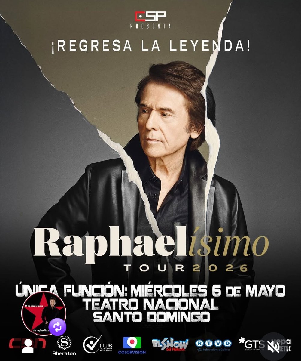 América espera impacientemente la gira Raphaelísimo de <a href="/RAPHAELartista/">𝗥𝗔𝗣𝗛𝗔𝗘𝗟</a>  entra en la gira internacional en el enlace raphaelnet.com/gira