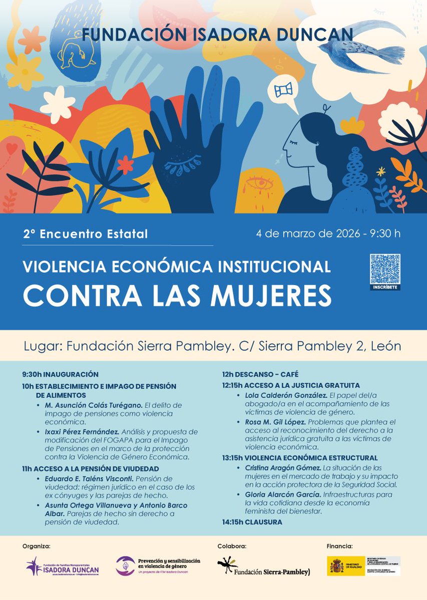 prev_violencia's tweet photo. 🔔 ¡Ya tenemos programa!

🟣 2º Encuentro estatal sobre Violencia Económica Institucional contra las Mujeres 

🫂 4 de marzo de 2025
📝 Inscripciones abiertas a través de nuestra web: https://t.co/D4R9of52mu

#prevencionviolencia #violenciaeconomica #violenciainstitucional https://t.co/iEHcmGYzpv