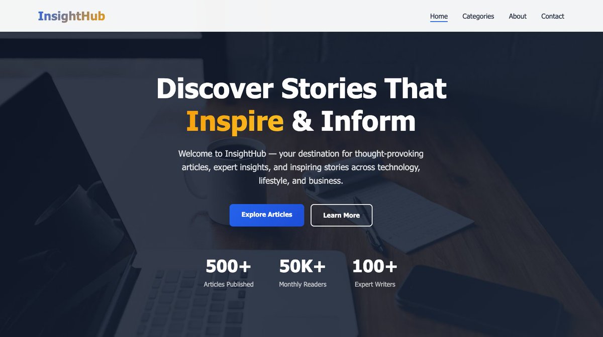MBillbright's tweet photo. I designed and developed a clean, simple, and fully responsive blog website, with a strong focus on readability, a structured content hierarchy, and a smooth user experience across all devices. https://t.co/hwCgqYNzn4