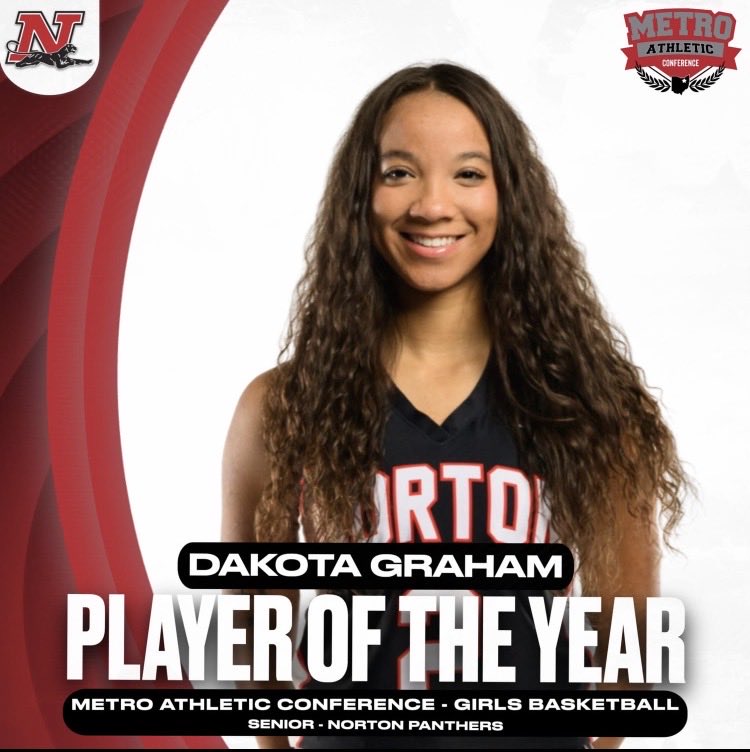 Congratulations to Dakota Graham on being named Metro Athletic Conference Player of the Year! What an incredible accomplishment. So proud of the hard work, dedication, and leadership you showed all season. Awesome job well deserved💜
