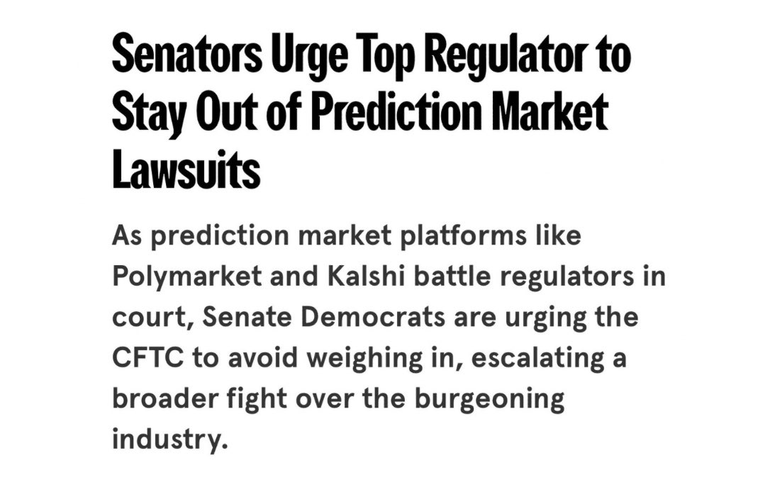 SenAdamSchiff's tweet photo. The vast majority of prediction markets are indistinguishable from sports gambling. 

Despite being offered in violation of state law and tribal sovereignty, the CFTC is greenlighting them.
 
@SenCortezMasto and I are demanding the @CFTC reverse course. https://t.co/QmOskEyV1L