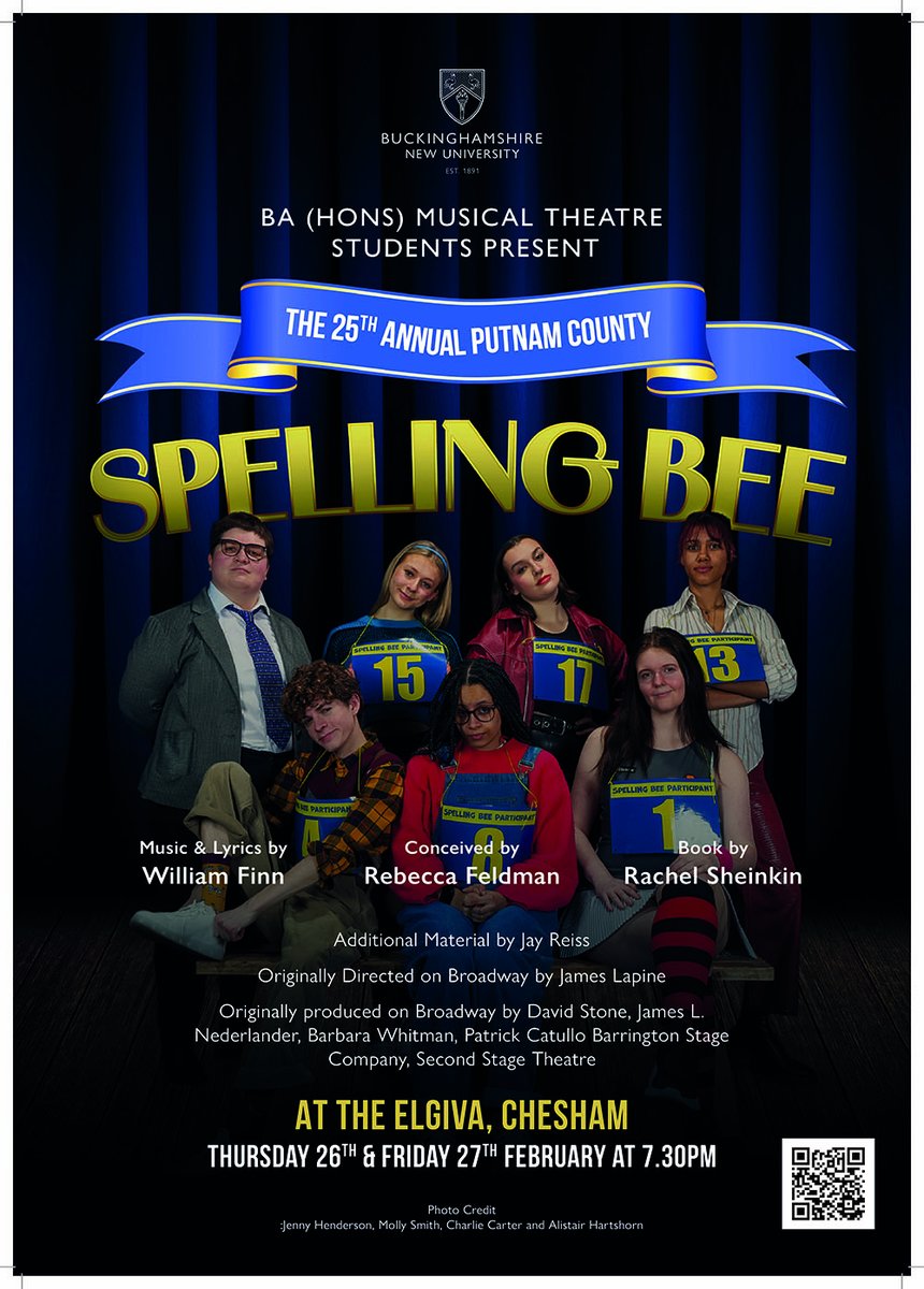 ThomStretton's tweet photo. BNU’s BA (Hons) Musical Theatre students are set to bring the hilarious and heartwarming musical The 25th Annual Putnam County Spelling Bee to the stage next week.

Come along and support the students and repost to your followers please.

https://t.co/EfNKnEXaae https://t.co/d9ocSYqMKr
