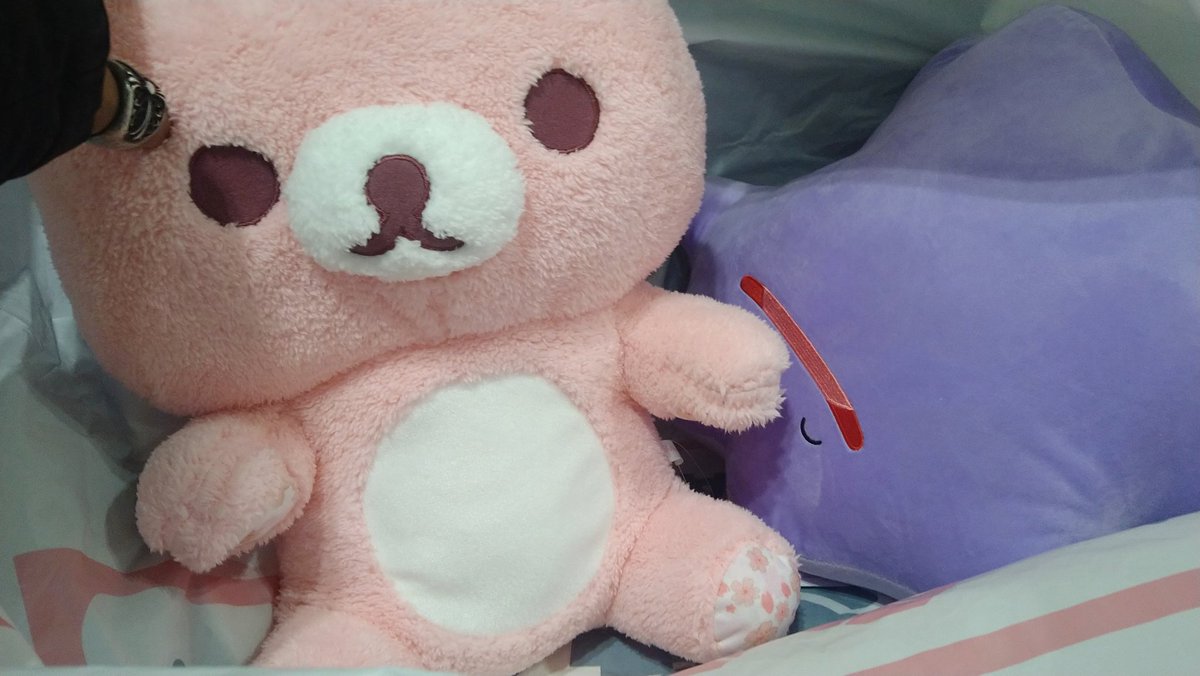 ピンクのリラックマっ！！ 耳と足が桜模様でごわす！ ・ブラック