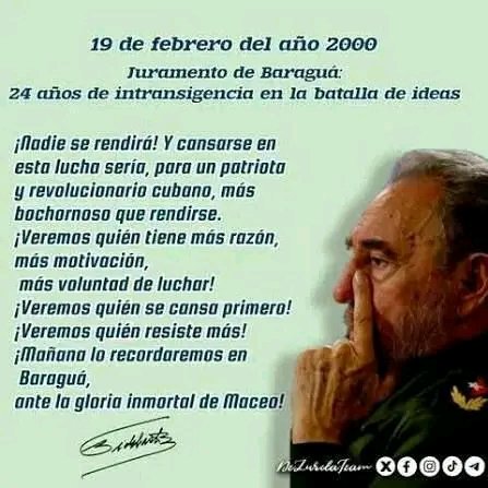 #Cuba es un eterno Baragua. 
Todavía hay quienes no entienden lo que significaría perder la soberanía. No nos equivoquemos; ese es el propósito del Gobierno de los EE.UU. 
En  #Cuba mandamos los cubanos. De otra manera ¡No, no nos entendemos! #CubaEstaFirme  #PorCamagueyTodo