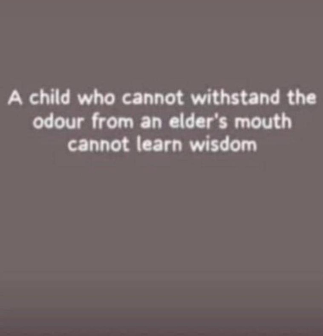 Make Elder go brush abeg, tf?😂💔