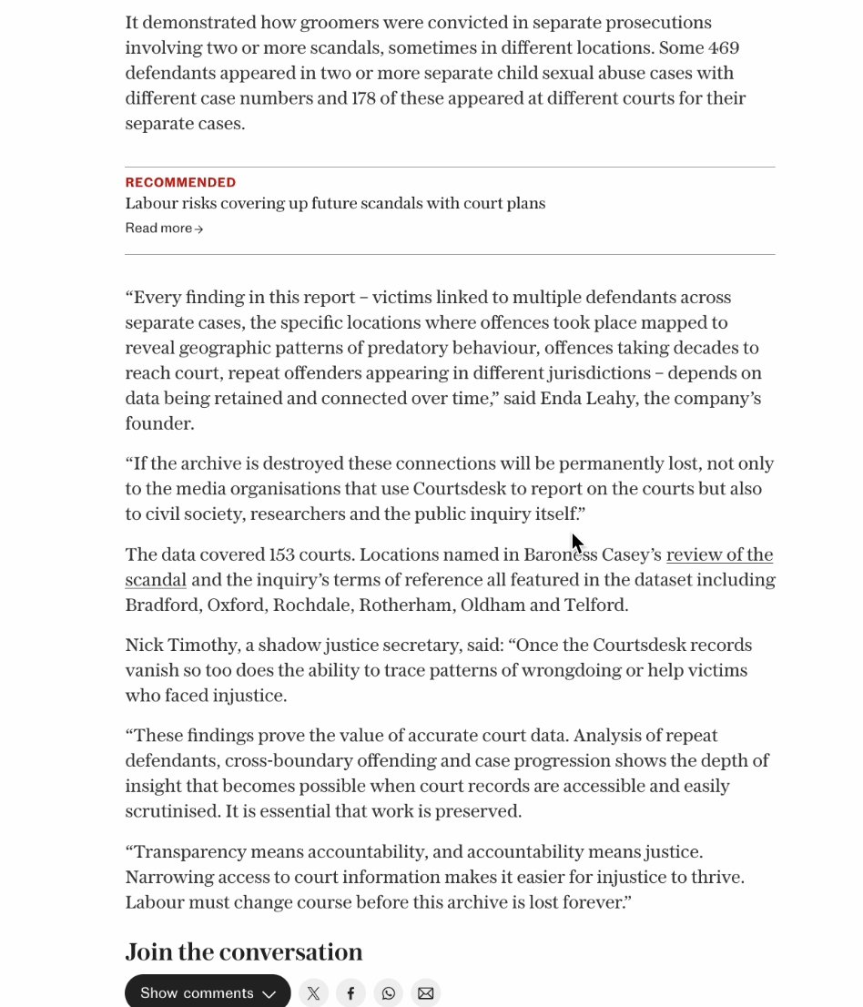 TheRoyalGrift's tweet photo. 🚨GROSS! The State controlled UK media and the UK government are using Andrew's arrest as a  distraction to cover up the UK's deletion of 4.8 million court records about the grooming gangs! HAPPENING TODAY!
‼️"PERMANENTLY LOST" not only to journalists, researchers and civil society but also to the public inquiry forced to be set up in 2025
‼️25,118 Child Sexual Abuse cases involving some 24,670 unique defendants!

Native Brits aren't mad enough.  People should be outside protesting 10 Downing Street daily for change in government.  
@RupertLowe10
